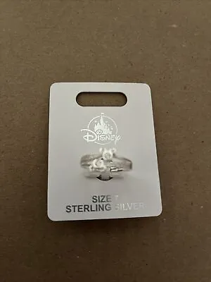 Disney Parks Mickey Double Icon Swarovski Crystals Sterling Silver Ring Size 7 • $19.99