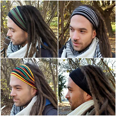 Mens Headband Dreadband Head Scarf Turban Dreadlock Hair Accessories Head Wrap • $12.90