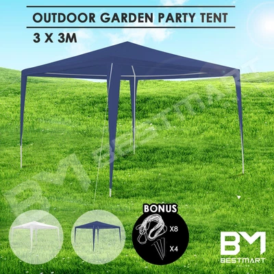 $59.29 • Buy 3x3m Waterproof Gazebo Party Tent Outdoor Camping Wedding Canopy Marquee Blue