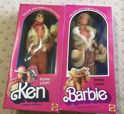 Vintage Horse Lovin Ken And Barbie • $315