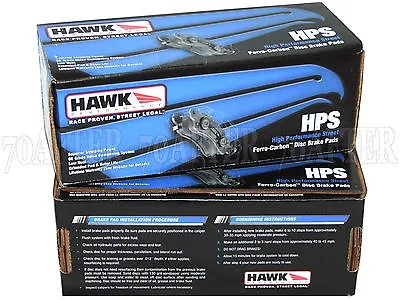 Hawk Street HPS Brake Pads (Front & Rear Set) For 05-13 Chevy C6 Corvette & Z51 • $228.67