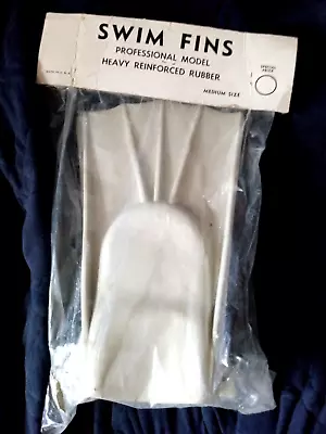 Vintage Made In U.S.A. White Fins Scuba Diving Flippers Swim Fin Medium  • $24.95