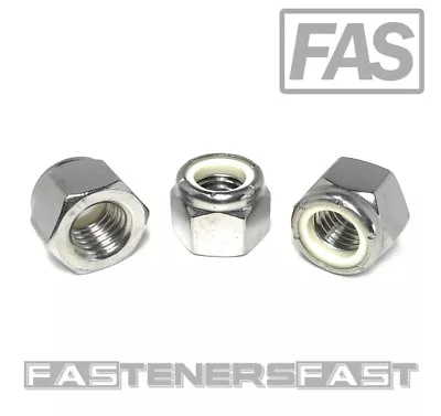 (5) 5/8-11 Stainless Steel Nylon Insert Lock Nuts Locking Hex Nuts 5/8-11 • $10.95