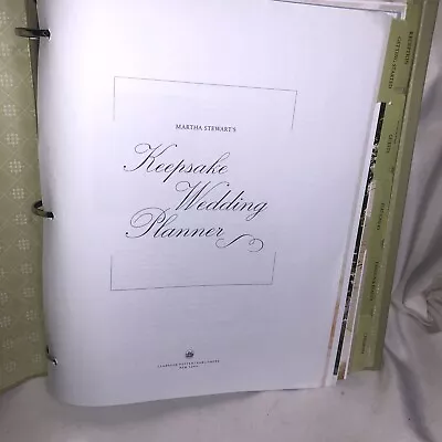 Martha Stewart's Keepsake Wedding Planner 2003 Binder Preowned Not Used • $13