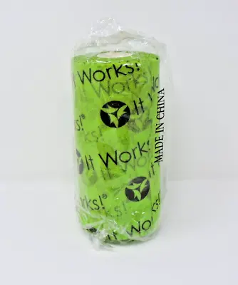 It Works! 6  Green FAB TAPE WRAP Roll NEW SEALED Self Clinging Hypoallergenic • $8.99