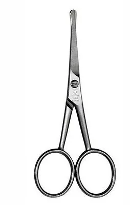 3.5  Scissors Curved Mustache Nose Hair W/ Safety Tips • $5.99