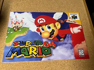 Super Marioi 64 - Video Game Poster Cover Artwork Nintendo N64 • $8.99