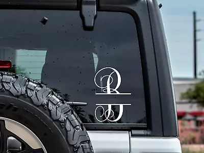 B Monogram 8 Inches High Name Decal Vinyl Car Home Window Graphic Sticker • $8.50