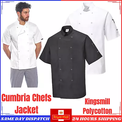 PORTWEST Chefs Jacket Food Industry Catering Chef Uniform Lightweight Coat Top • £5.99