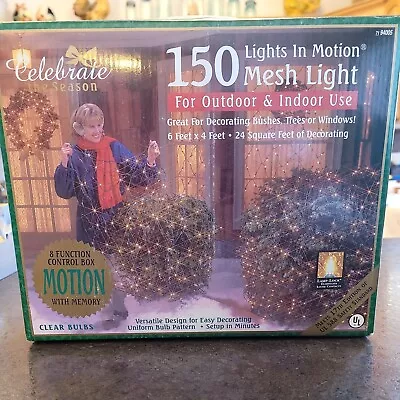 Mesh Motion Lights Clear Bulb 8 Function Christmas Lights 150 Lights • $24.99