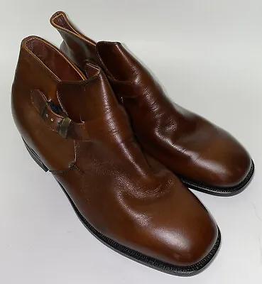 VTG Mason Shoe Womens Brown Leather Clip On Ankle Boots Size 9 2E • $29.99