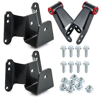 4 Inch Drop Hanger & Shackles Lowering Kit For Chevy C10 2WD 73-87 Adjust Part • $66.50