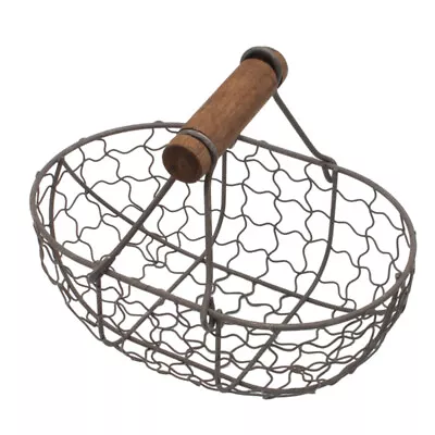 Wire Egg Holder Snack Basket Flower Girl Shopping Storage Vegetable Basket • $12.29