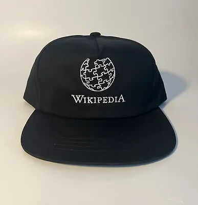 Vintage Wikipedia Logo Promo Hat Y2K Technology Computer Adjustable SnapBack  • $22