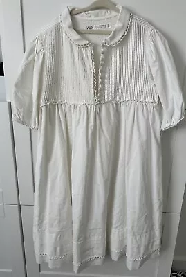 Zara Girls White Dress - Age 11-12 Years - Excellent Condition • £7