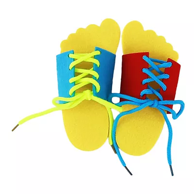 Learn To Lace Tie Shoes Practice Lacing Learning Shoe Children's Shoelace Y3 • $6.03