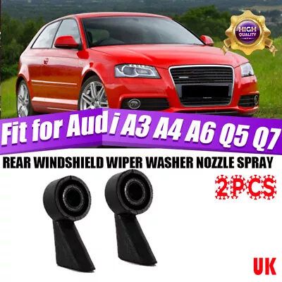 2x For Audi A1 A3 A4 A6 Q3 Q5 Q7 Windshield Rear Wiper Washer Nozzle Spray Jet • £6.98