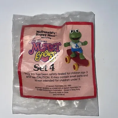 1986 Mcdonald's Muppet Babies Kermit Skate Board Happy Meal Toy SEALED • $12