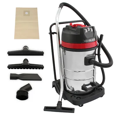 Industrial Vacuum Cleaner Wet And Dry 80L CARWASH KIT 6pc Free Kit  3000W • £319.99