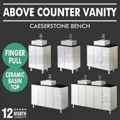 Freestanding Vanity Ceramic Above Counter Basin Stone Bench Cabinet Leg Finge... • $589