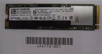 Brand New 1TB Intel 600p Series M.2 80mm PCIe 3.0 X4 NVMe SSD PN SSDPEKKW010T7X1 • $319