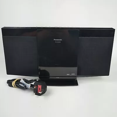 Panasonic Compact Stereo System SC-HC25DB CD DAB FM Radio Ipod Dock Black Tested • £29.99