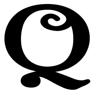 Curl Monogram Letter Q Vinyl Decal Sticker For Home Cup Car Wall A1134 • $3.99