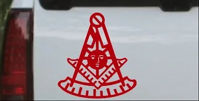 Masonic Past Master Car Or Truck Window Laptop Decal Sticker Red 3X2.8 • $4.99