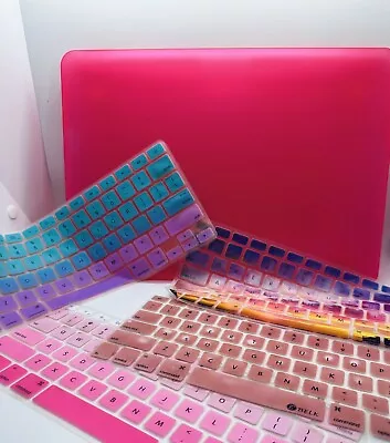 Hot Pink Cover / Case For 13” MacBook Pro & 4 Silicone Keypad Covers ￼ • $18.73