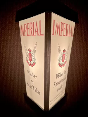 Hiram Walker  IMPERIAL WHISKEY  Lighted Lantern Bar Pub Sign Vintage • $49.99