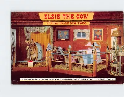 Postcard Elsie The Cow And Her Brand New Twins Borden • $9.09