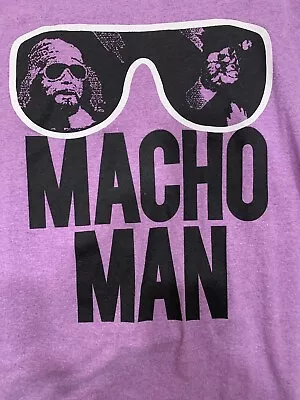 Macho Man Randy Savage Wrestling T-Shirt Men's Size 3XL Purple WWE WWF • $18.95