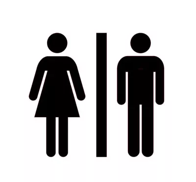 Restroom Bathroom Sticker PICK SIZE COLOR Vinyl Decal Unisex Men Women Sign Shop • $2.19