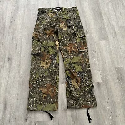 Mossy Oak Obsession Mens Med 32/34x30 Cargo Camouflage Pants Green Hunting • $29.99