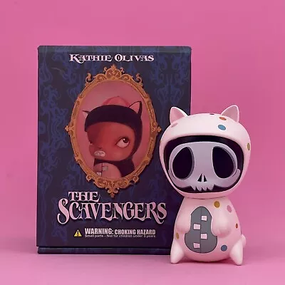 Kathie Olivas Mindstyle Scavengers Blind Box Figure Masao White Skull Cat 3/15 • $19.95