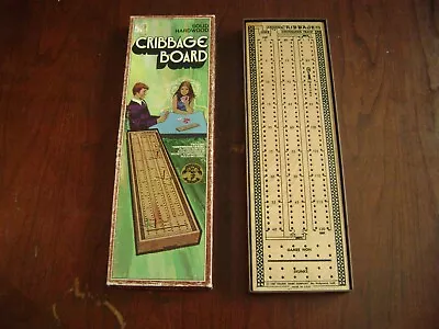 Vintage 1972 Pleasantime Continuous Track Two Lane Cribbage Board No. 715 W Box • $17.99