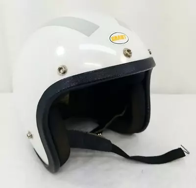VINTAGE RG-9 Grant Motorcycle Helmet Open Face 1981 Adult XL White • $29
