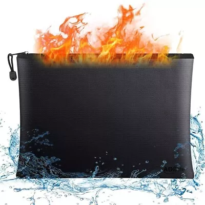 2000℉ Fire Proof Money Bag  Fireproof Document Pouch Waterproof  Safe Cash  US • $9.80