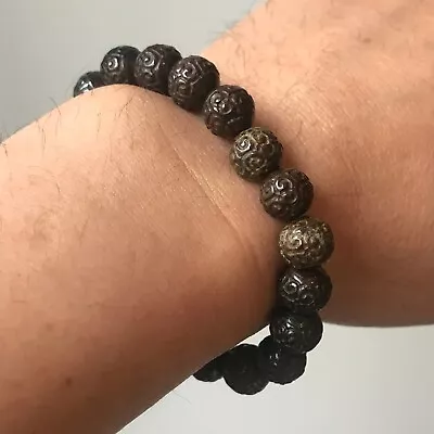 NWA Original Ordinary Chondrite Meteorite Unclassified Bracelet Polish Carv Bead • $399