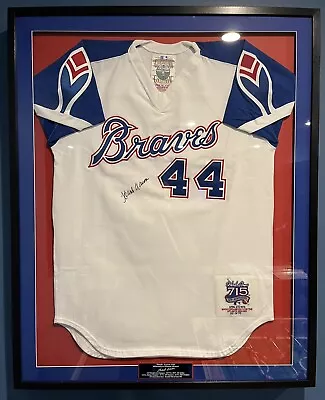 Hank Aaron Signed  Mitchell/Ness Cooperstown Jersey • $1700