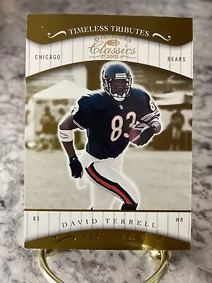 2001 Donruss Classics DAVID TERRELL Timeless Tributes Rookie /100 Bears Michigan • $9.99