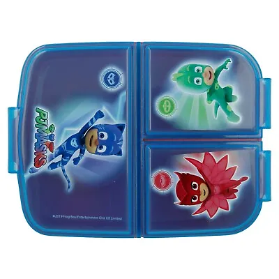 £12 • Buy PJ Masks Kids Character 3 Compartment Sandwich Lunch Box Licenced Item