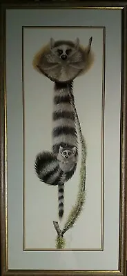 £25 • Buy Learning The Ropes By Warwick Higgs Lemurs Framed