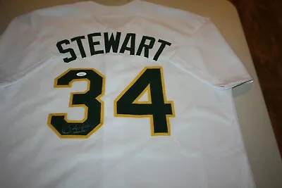 Oakland A's Athletics #34 Dave Stewart Signed Home Jersey 89 Ws Champs Jsa  • $99.95