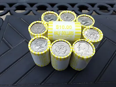 $17.19 • Buy One (1) Unsearched Kennedy Half Dollar Roll POSSIBLE 40% Or 90% Silver Coins