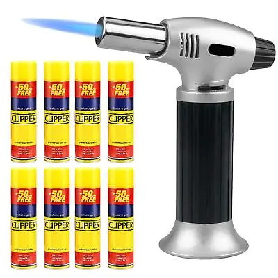 £19.95 • Buy Blow Torch Butane Refillable Lighter Culinary Cooking Creme Brulee + Refills