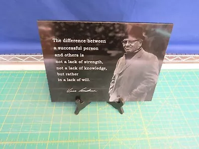 Vince Lombardi Quote On Black Stone Green Bay Packers NFL Football 8.5 X11  • $6.99