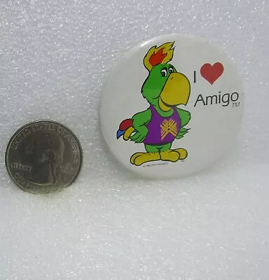 1987 Pan Am Games I Love Amigo Button Pin • $2.60