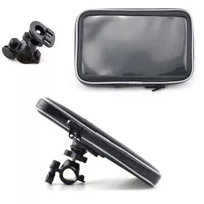 Motorcycle Handlebar Mount & Waterproof Case For 6'' & 7'' Inch Sat Nav Bike Tab • £6.94