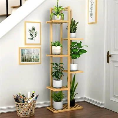 £26.96 • Buy 5 Tier Bathroom Doorback Storage Shelving Corner Plant Stand Garden Ladder Rack 